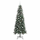 vidaXL Mű karácsonyfa 300 LED-del Zöld 210 cm PVC és Műanyag és Acél