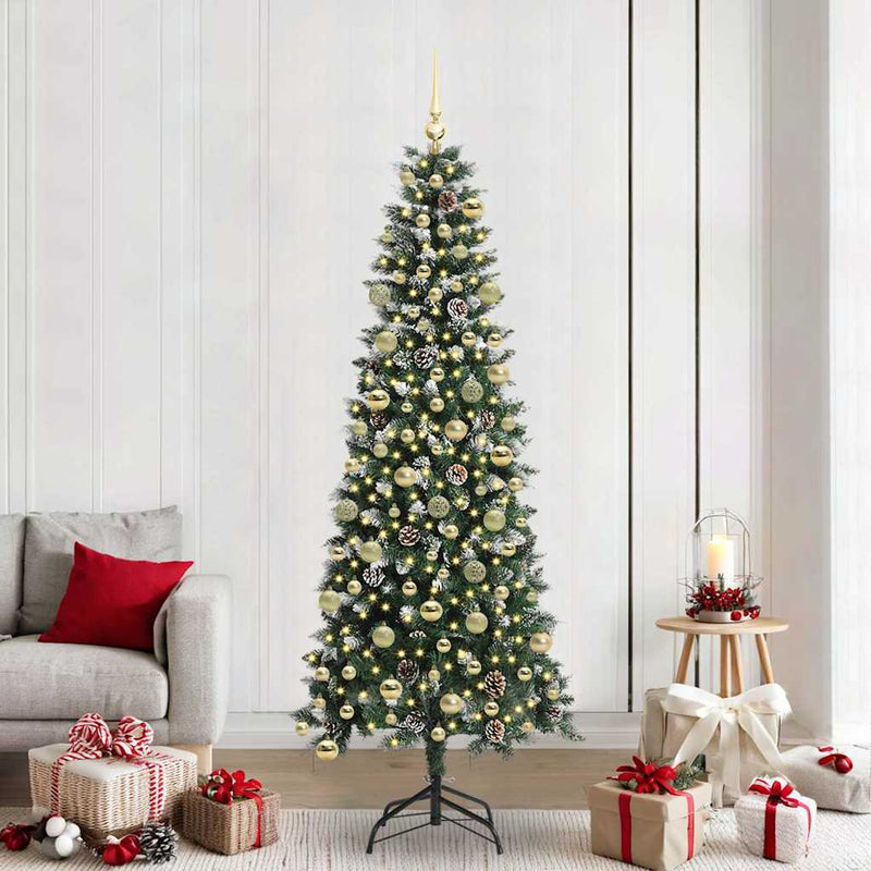 vidaXL Mű karácsonyfa Zöld 86 x 86 x 210 cm PVC és Műanyag és Acél