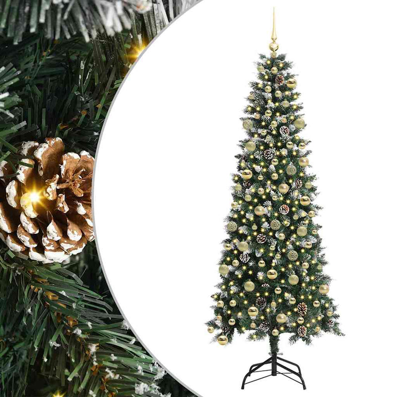 vidaXL Mű karácsonyfa Zöld 86 x 86 x 210 cm PVC és Műanyag és Acél