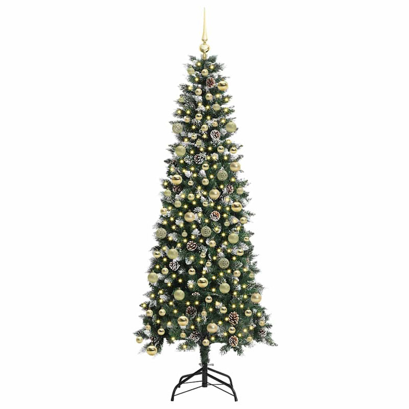 vidaXL Mű karácsonyfa Zöld 86 x 86 x 210 cm PVC és Műanyag és Acél