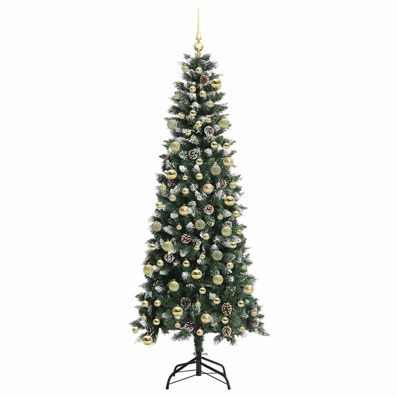 vidaXL Mű karácsonyfa Zöld 86 x 86 x 210 cm PVC és Műanyag és Acél