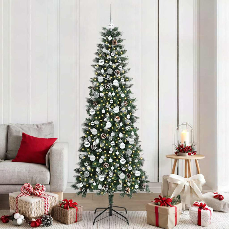 vidaXL Mű karácsonyfa Zöld 86 x 86 x 210 cm PVC és Műanyag és Acél