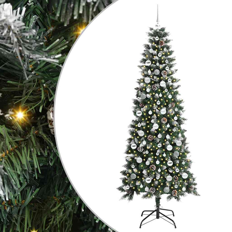 vidaXL Mű karácsonyfa Zöld 86 x 86 x 210 cm PVC és Műanyag és Acél