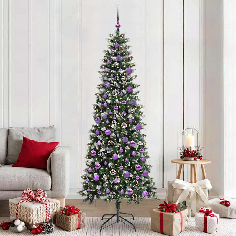 vidaXL Mű karácsonyfa Zöld 86 x 86 x 210 cm PVC és Műanyag és Acél