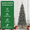 vidaXL Mű karácsonyfa 300 LED-del Zöld 210 cm PVC és Műanyag és Acél