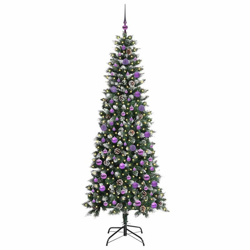 vidaXL Mű karácsonyfa Zöld 86 x 86 x 210 cm PVC és Műanyag és Acél