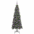 vidaXL Mű karácsonyfa 300 LED-del Zöld 210 cm PVC és Műanyag és Acél