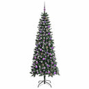 vidaXL Mű karácsonyfa 300 LED-del Zöld 210 cm PVC és Műanyag és Acél