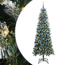 vidaXL Mű karácsonyfa 300 LED-del Zöld 210 cm PVC és Műanyag és Acél