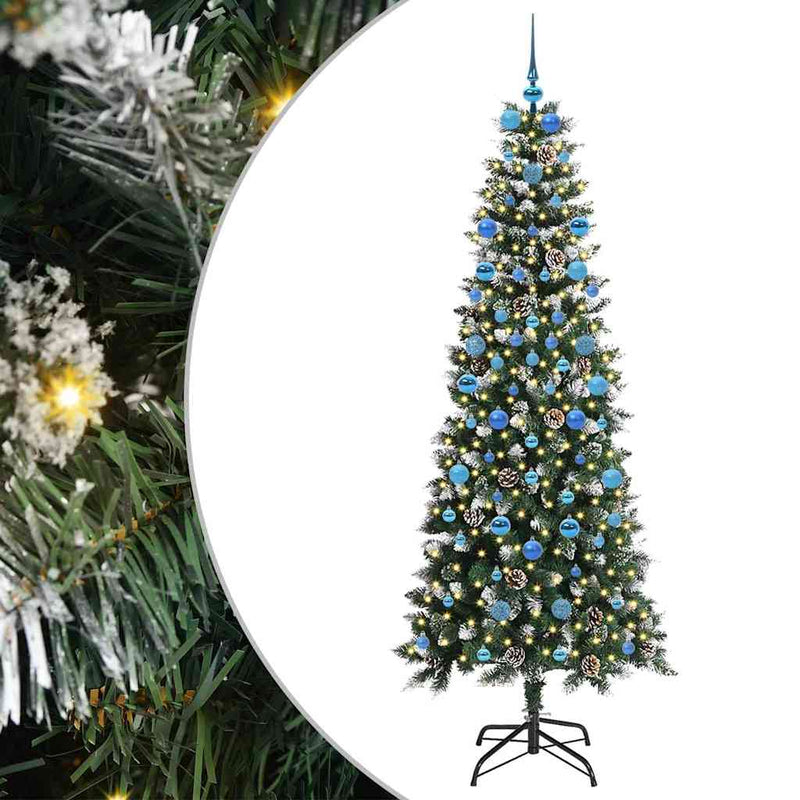 vidaXL Mű karácsonyfa Zöld 86 x 86 x 210 cm PVC és Műanyag és Acél