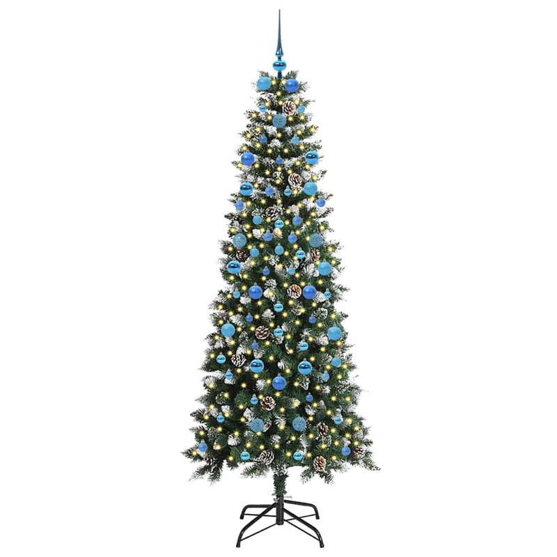 vidaXL Mű karácsonyfa Zöld 86 x 86 x 210 cm PVC és Műanyag és Acél