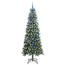 vidaXL Mű karácsonyfa 300 LED-del Zöld 210 cm PVC és Műanyag és Acél