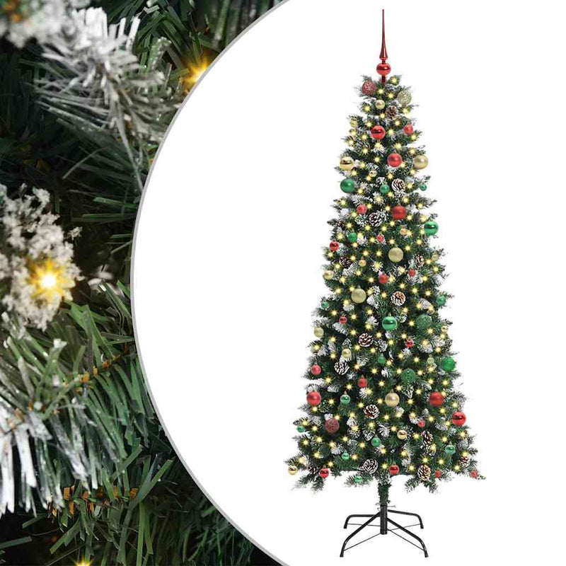 vidaXL Mű karácsonyfa Zöld 86 x 86 x 210 cm PVC és Műanyag és Acél