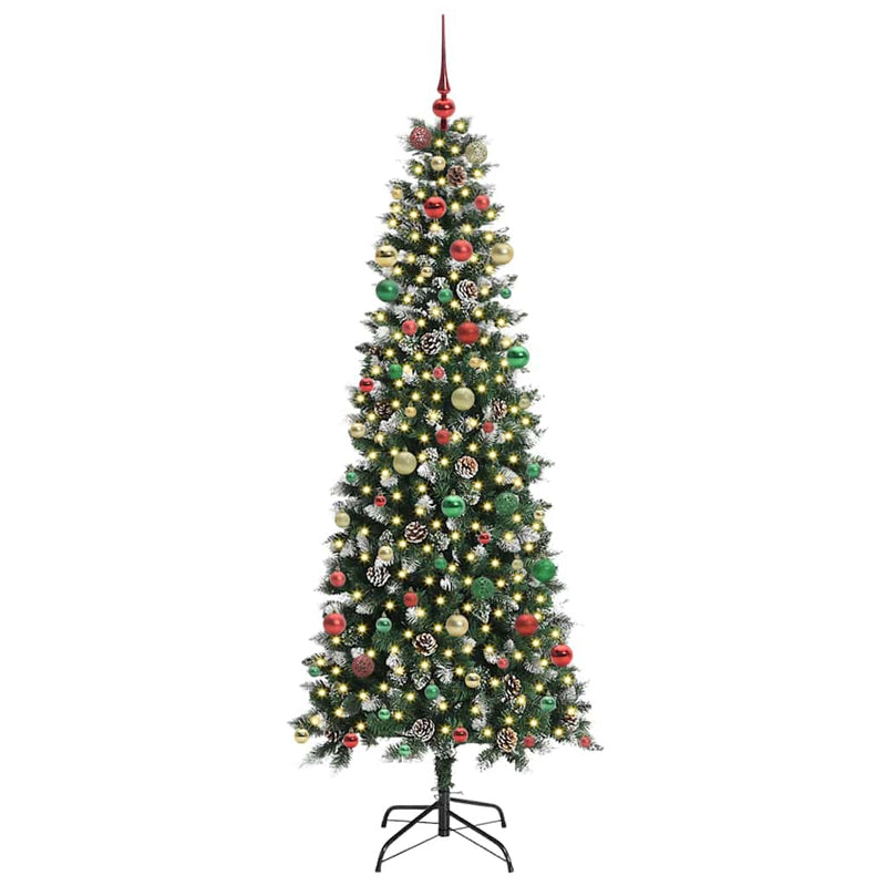 vidaXL Mű karácsonyfa Zöld 86 x 86 x 210 cm PVC és Műanyag és Acél