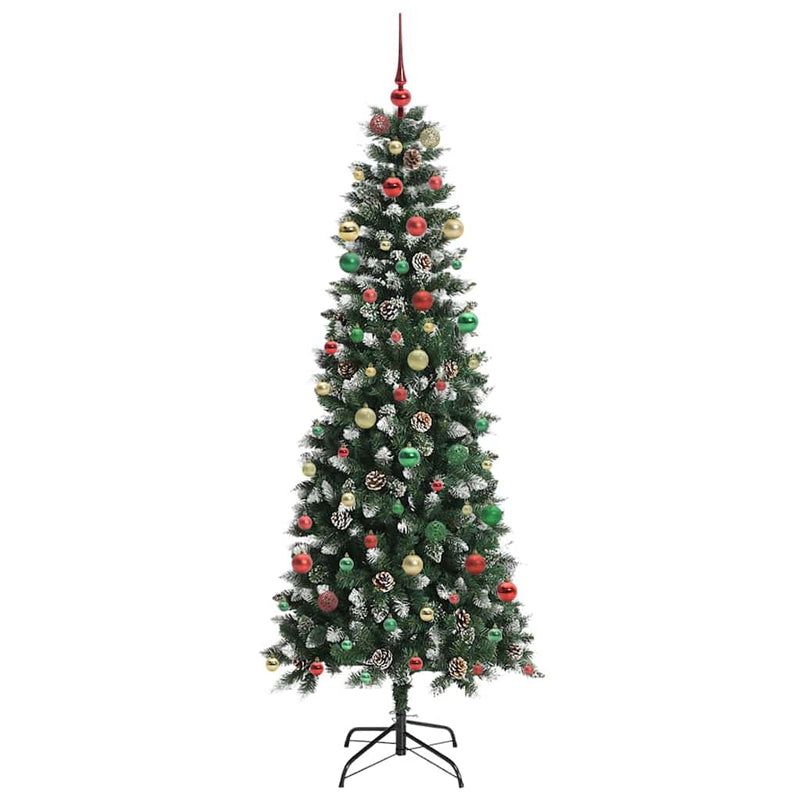 vidaXL Mű karácsonyfa Zöld 86 x 86 x 210 cm PVC és Műanyag és Acél