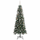 vidaXL Mű karácsonyfa Zöld 96 x 96 x 240 cm PVC és Műanyag és Acél