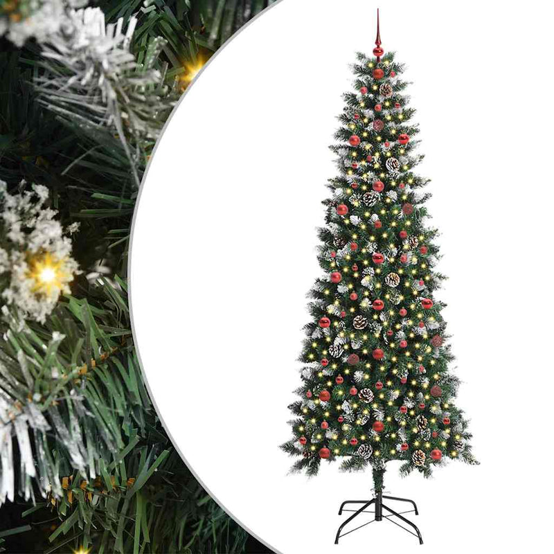 vidaXL Mű karácsonyfa Zöld 96 x 96 x 240 cm PVC és Műanyag és Acél
