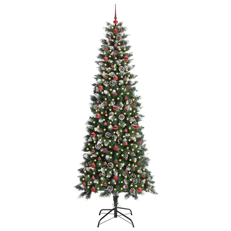 vidaXL Mű karácsonyfa Zöld 96 x 96 x 240 cm PVC és Műanyag és Acél