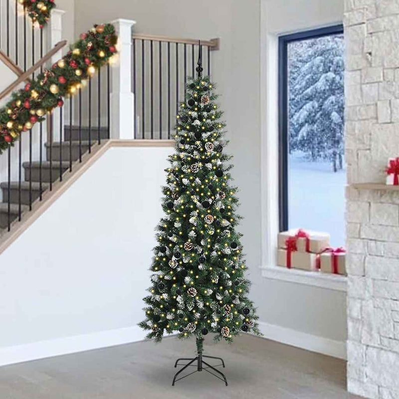 vidaXL Mű karácsonyfa Zöld 96 x 96 x 240 cm PVC és Műanyag és Acél
