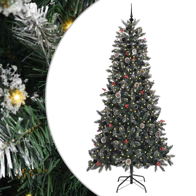 vidaXL Mű karácsonyfa Zöld 96 x 96 x 240 cm PVC és Műanyag és Acél