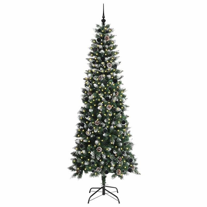 vidaXL Mű karácsonyfa Zöld 96 x 96 x 240 cm PVC és Műanyag és Acél