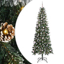 vidaXL Mű karácsonyfa 300 LED-del Zöld 240 cm PVC és Műanyag és Acél