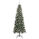 vidaXL Mű karácsonyfa 300 LED-del Zöld 240 cm PVC és Műanyag és Acél