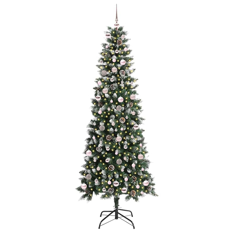 vidaXL Mű karácsonyfa Zöld 96 x 96 x 240 cm PVC és Műanyag és Acél