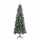 vidaXL Mű karácsonyfa 300 LED-del Zöld 240 cm PVC és Műanyag és Acél