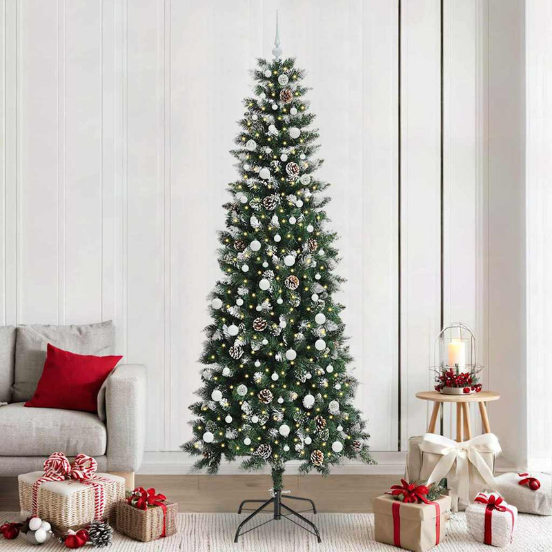 vidaXL Mű karácsonyfa Zöld 96 x 96 x 240 cm PVC és Műanyag és Acél