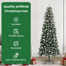 vidaXL Mű karácsonyfa 300 LED-del Zöld 240 cm PVC és Műanyag és Acél