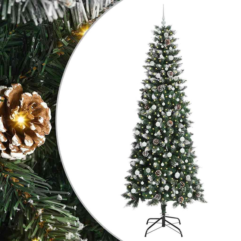 vidaXL Mű karácsonyfa Zöld 96 x 96 x 240 cm PVC és Műanyag és Acél