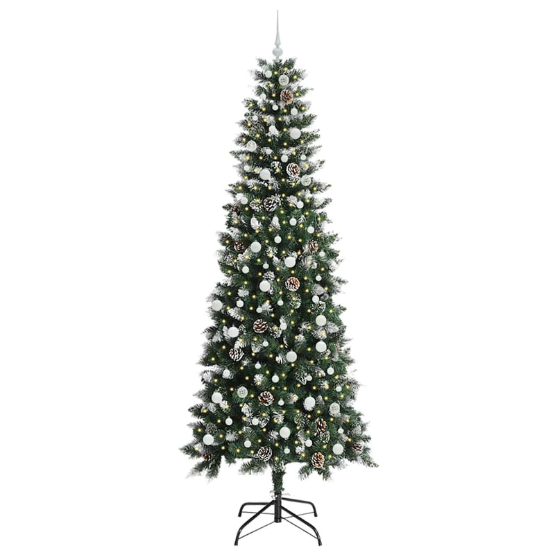 vidaXL Mű karácsonyfa Zöld 96 x 96 x 240 cm PVC és Műanyag és Acél