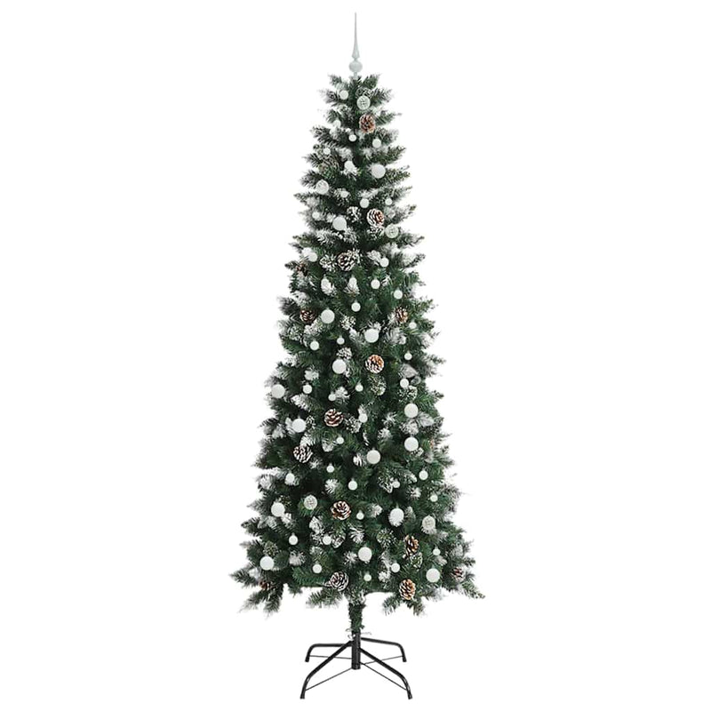 vidaXL Mű karácsonyfa Zöld 96 x 96 x 240 cm PVC és Műanyag és Acél