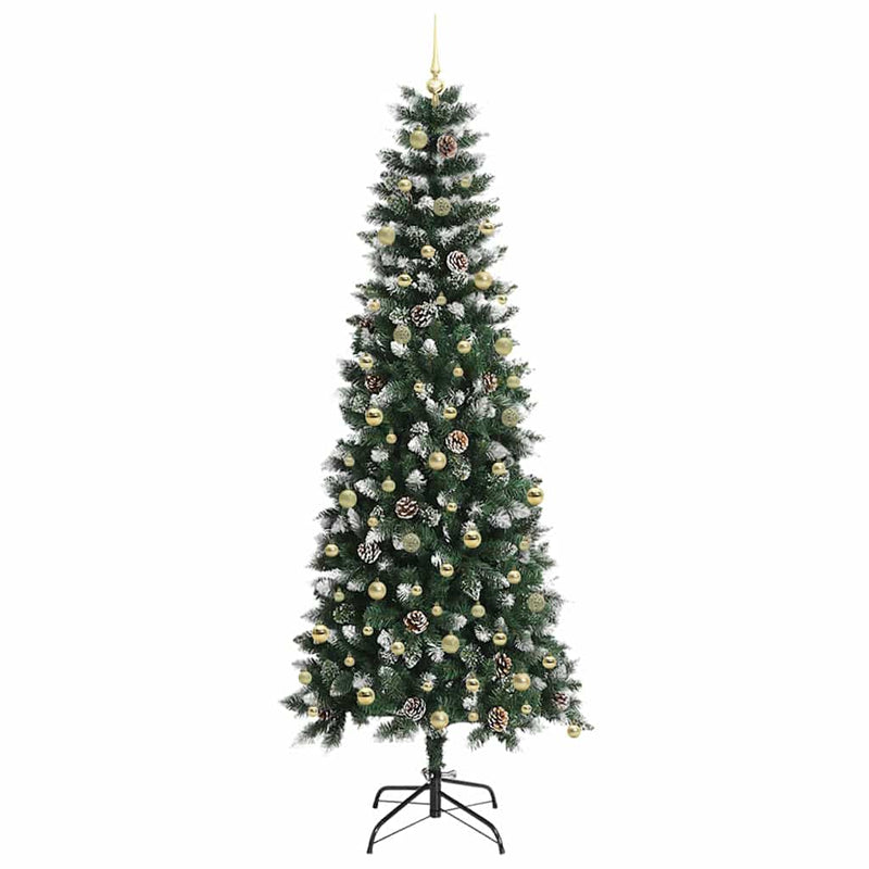 vidaXL Mű karácsonyfa Zöld 96 x 96 x 240 cm PVC és Műanyag és Acél