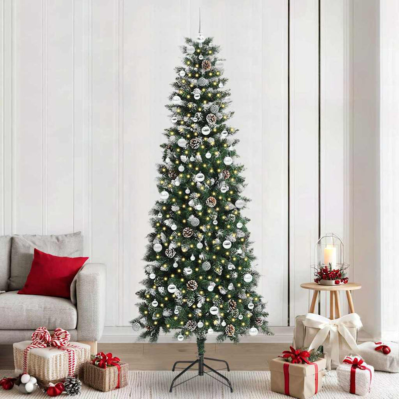 vidaXL Mű karácsonyfa Zöld 96 x 96 x 240 cm PVC és Műanyag és Acél