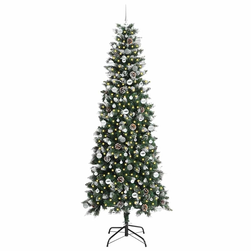 vidaXL Mű karácsonyfa Zöld 96 x 96 x 240 cm PVC és Műanyag és Acél