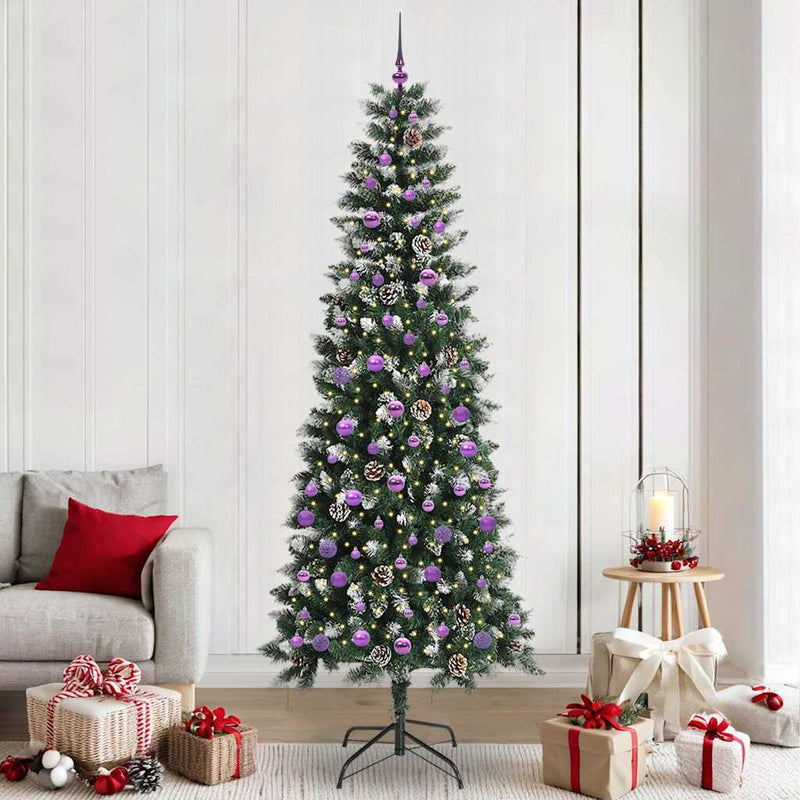 vidaXL Mű karácsonyfa Zöld 96 x 96 x 240 cm PVC és Műanyag és Acél