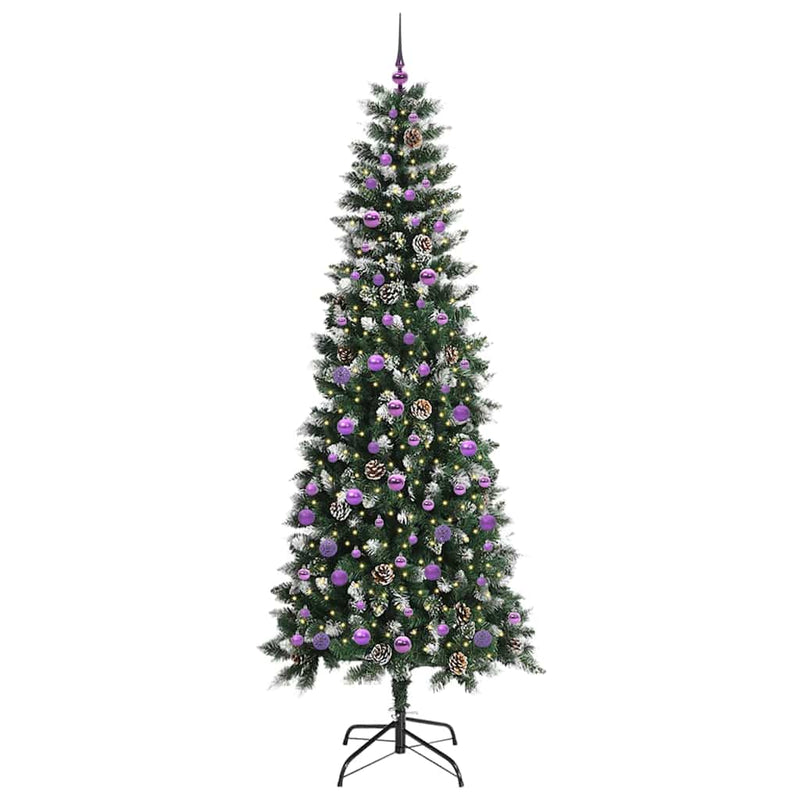 vidaXL Mű karácsonyfa Zöld 96 x 96 x 240 cm PVC és Műanyag és Acél
