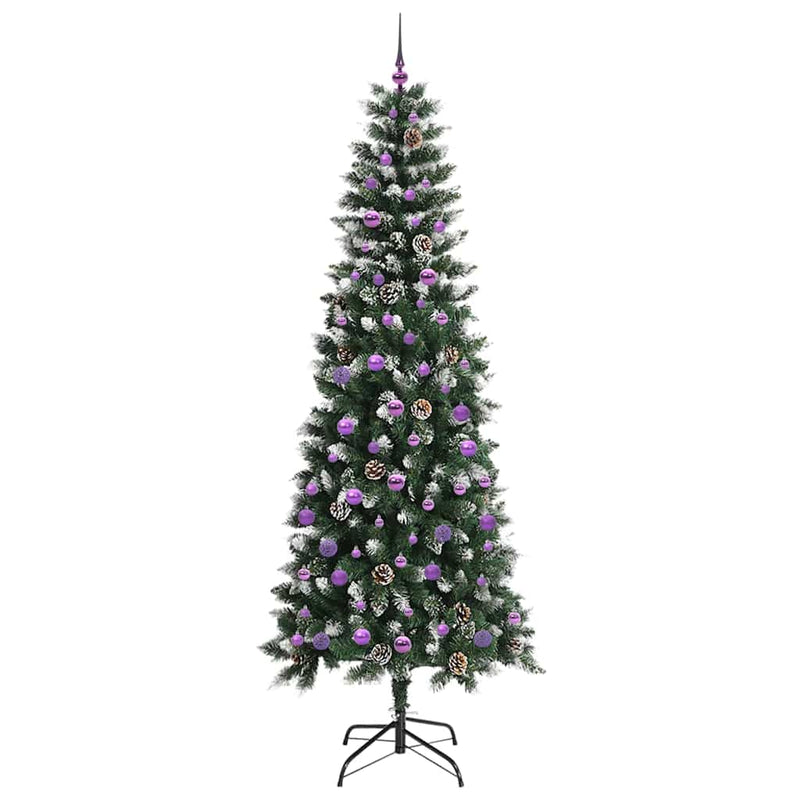 vidaXL Mű karácsonyfa Zöld 96 x 96 x 240 cm PVC és Műanyag és Acél