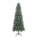 vidaXL Mű karácsonyfa 300 LED-del Zöld 240 cm PVC és Műanyag és Acél
