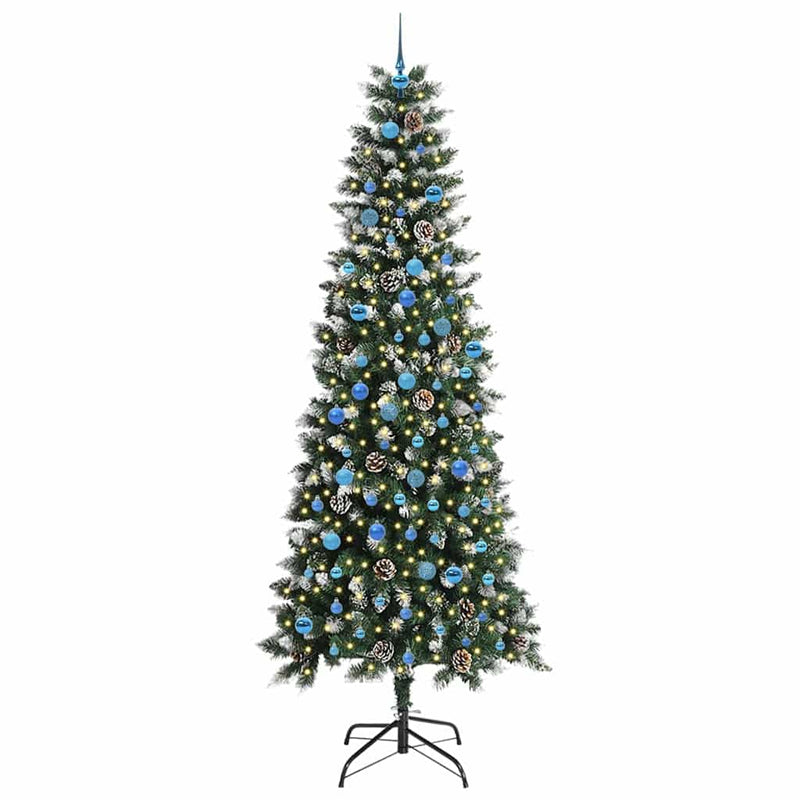 vidaXL Mű karácsonyfa Zöld 96 x 96 x 240 cm PVC és Műanyag és Acél