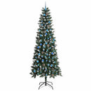 vidaXL Mű karácsonyfa 300 LED-del Zöld 240 cm PVC és Műanyag és Acél