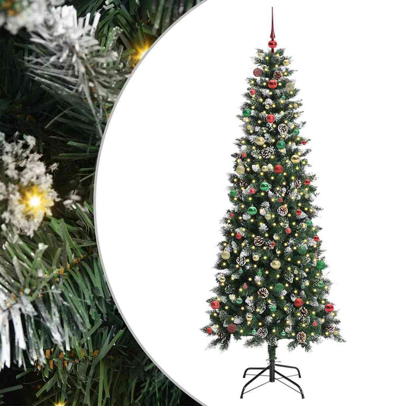 vidaXL Mű karácsonyfa Zöld 96 x 96 x 240 cm PVC és Műanyag és Acél