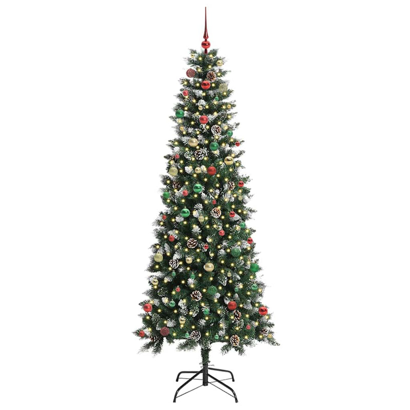 vidaXL Mű karácsonyfa Zöld 96 x 96 x 240 cm PVC és Műanyag és Acél