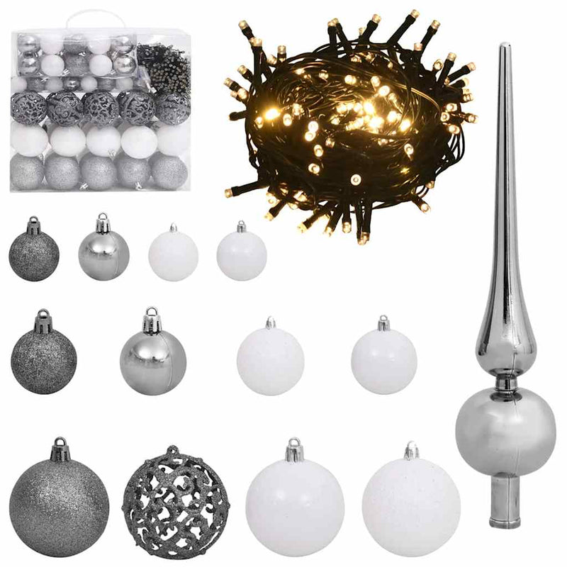 vidaXL Mű karácsonyfa with Decorative String Lights Zöld 120 cm PVC