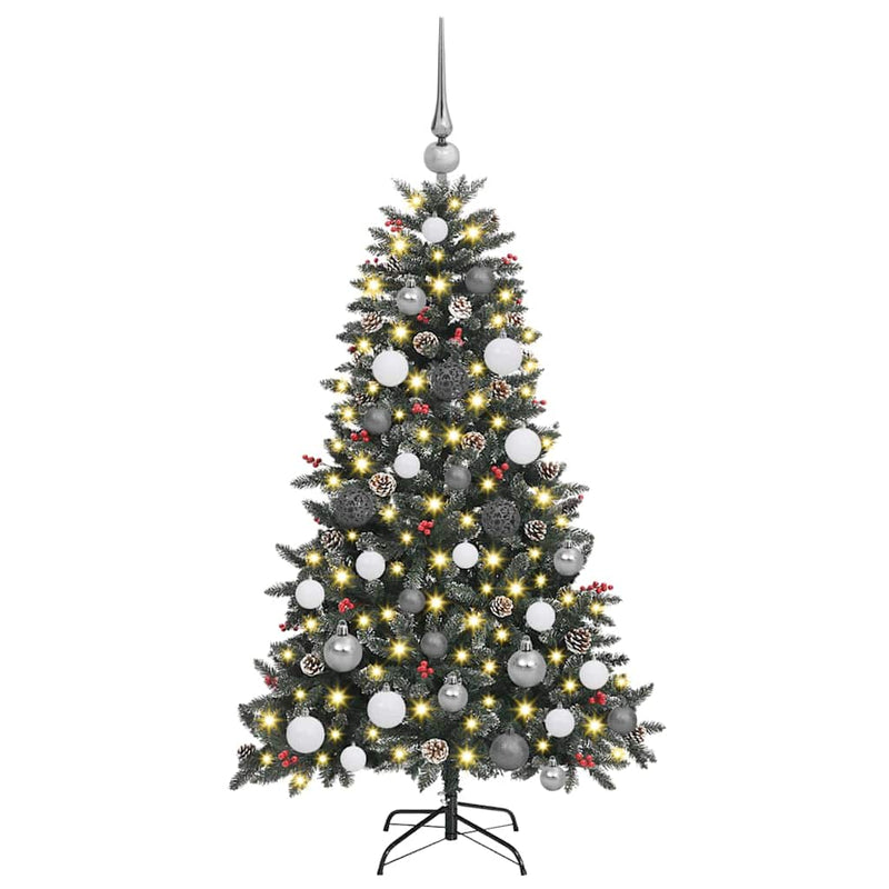 vidaXL Mű karácsonyfa with Decorative String Lights Zöld 120 cm PVC