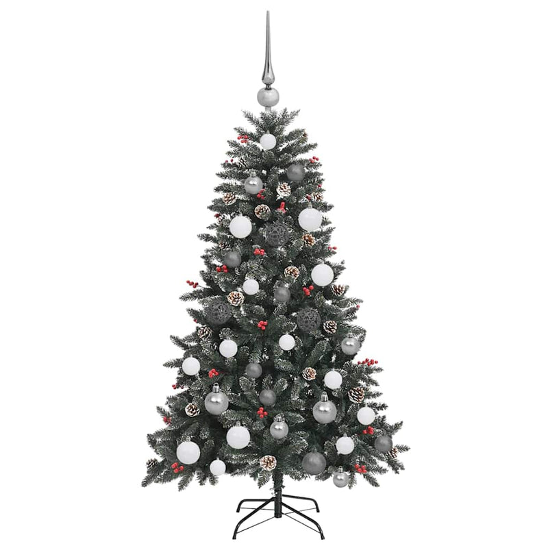 vidaXL Mű karácsonyfa with Decorative String Lights Zöld 120 cm PVC