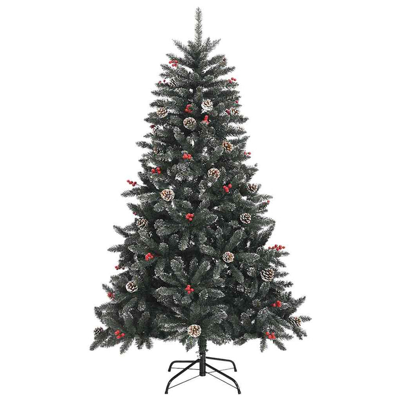 vidaXL Mű karácsonyfa with Decorative String Lights Zöld 120 cm PVC