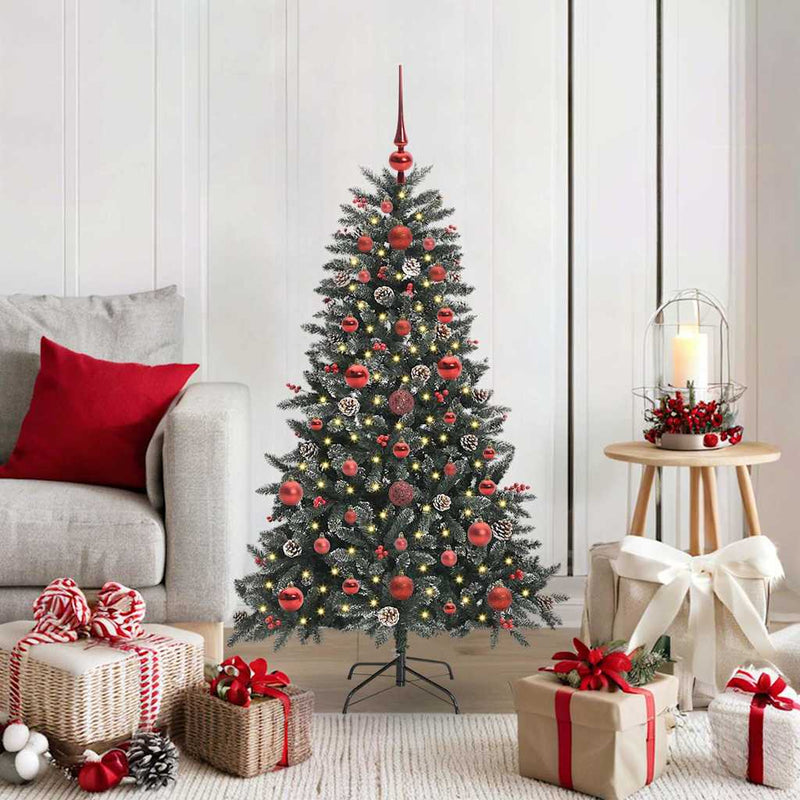 vidaXL Mű karácsonyfa Zöld 68 x 68 x 120 cm PVC és Műanyag és Acél
